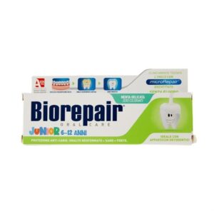 Biorepair, Pasta de dientes Junior 6-12 años, 6 x 75 ml, pasta de