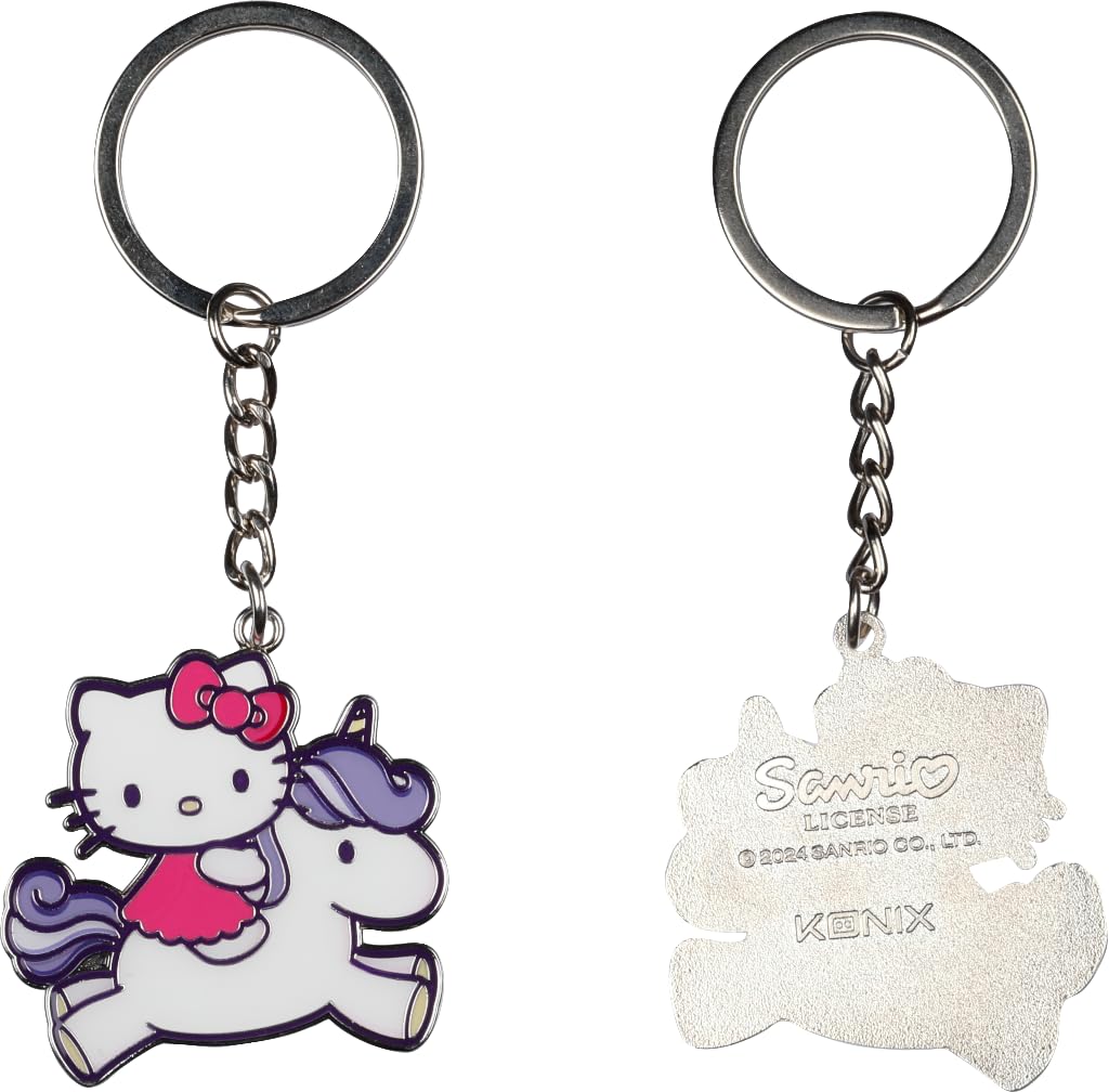 Konix Hello Kitty Llavero 4 x 4 cm - Metal - Diseño de unicornio