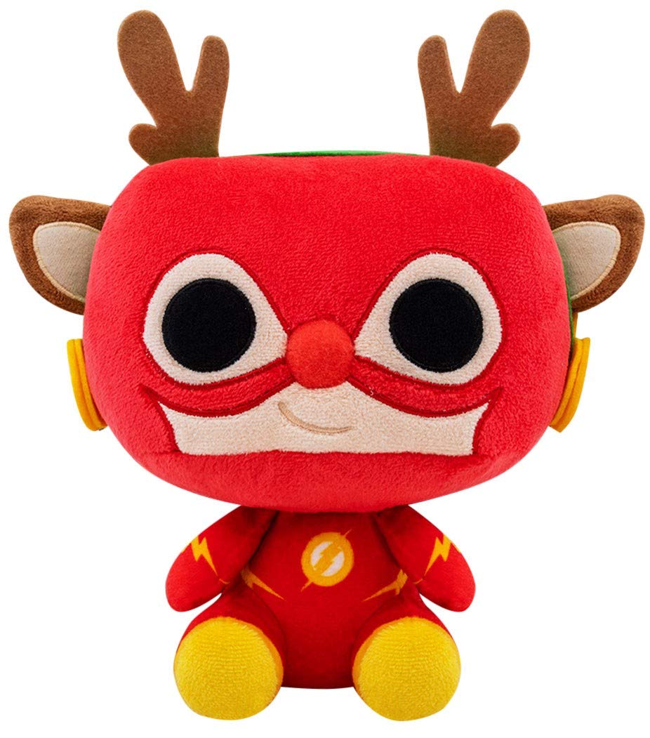 Funko- Pop Plush: DC Holiday-Rudolph Flash Comics Figura