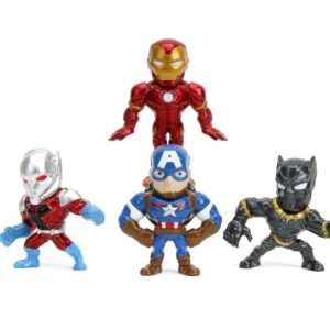 Jada- Pack de 4 Figuras de los Vengadores- Hechos en Metal Fundido,