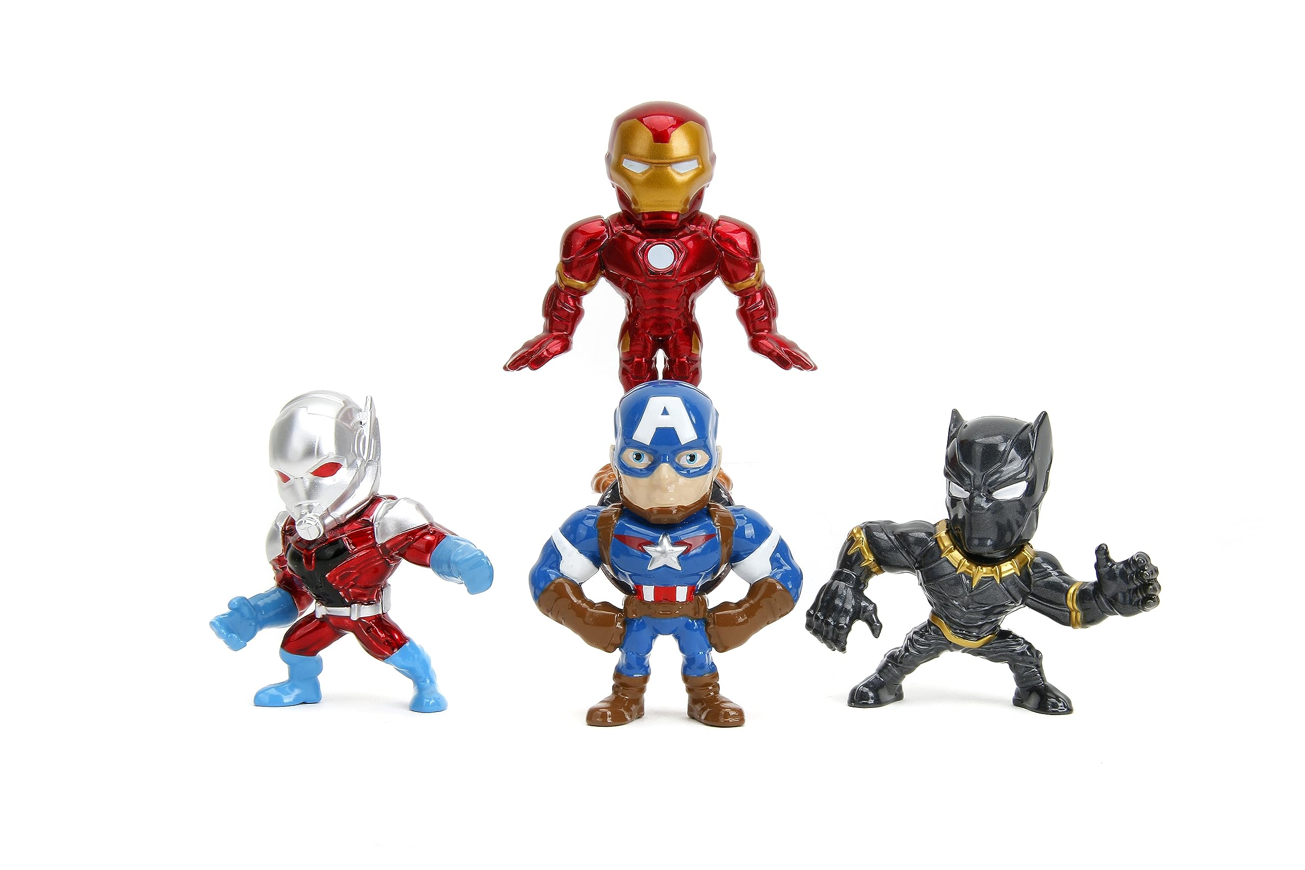 Jada- Pack de 4 Figuras de los Vengadores- Hechos en Metal Fundido,