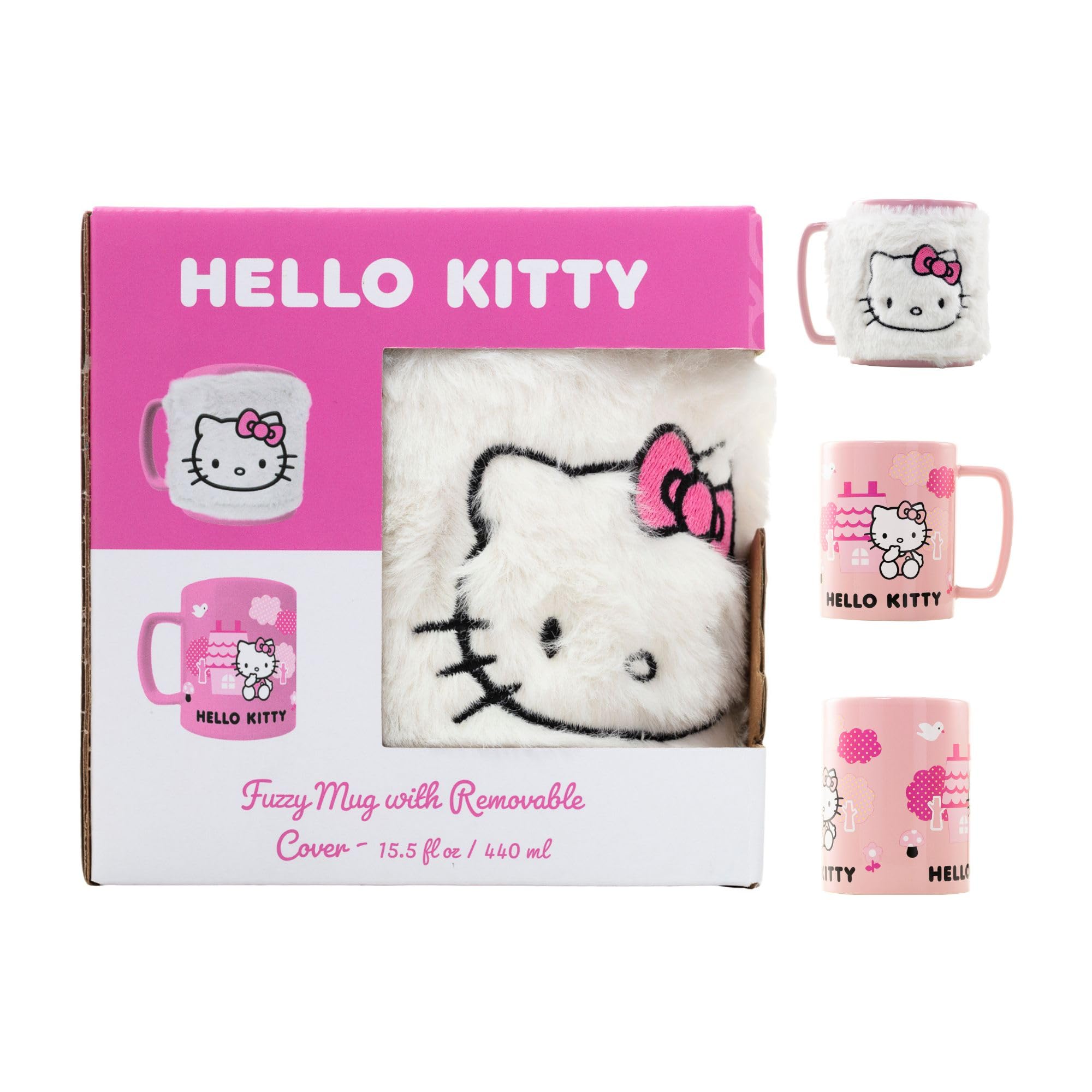 Taza con Cinta Peluda Hello Kitty 440Ml