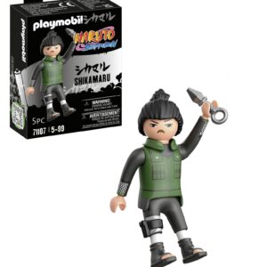 PLAYMOBIL Naruto 71107 Shikamaru con Chaleco Verde, pantalón y Botas