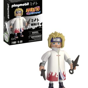 PLAYMOBIL Naruto 71109 Minato con su Distintivo Abrigo Blanco y Rojo