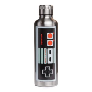 Paladone NES Botella de agua de acero inoxidable, con licencia