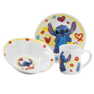 SET MERIENDA CERAMICA (PLATO, CUENCO, TAZA) EN CAJA DE REGALO 3 PCS