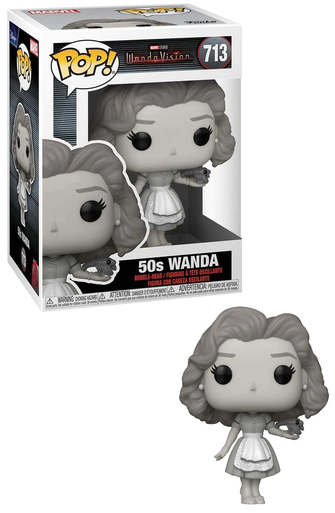 Funko POP! Marvel: WandaVision - Wanda Maximoff 50s - Negro Y Blanco