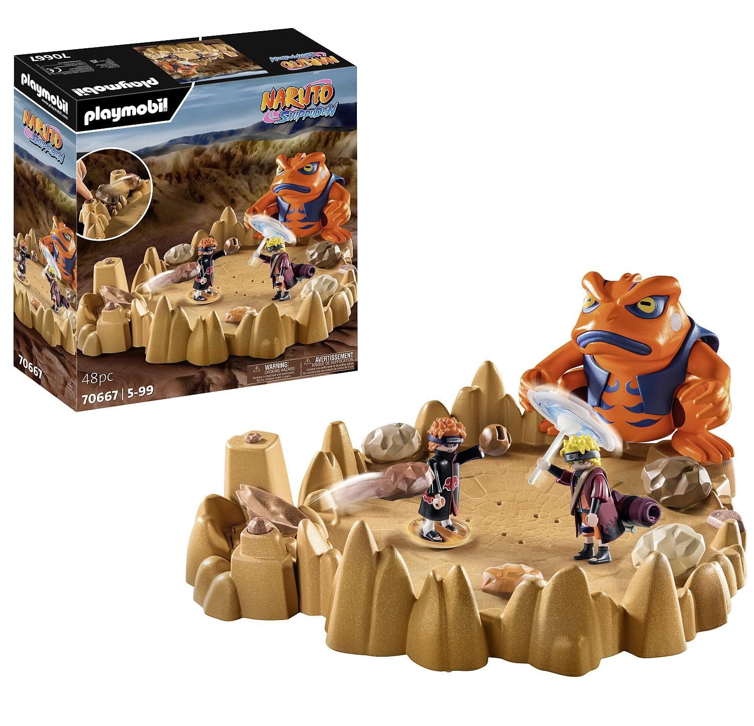 PLAYMOBIL Naruto Shippuden 70667 Naruto vs. Pain, Emocionante Batalla