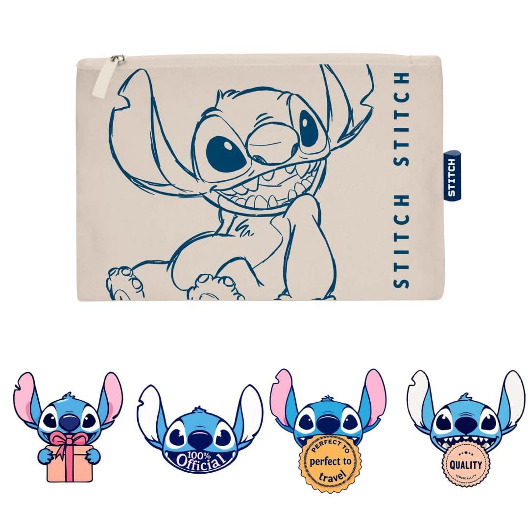 ARDITEX, Neceser Stitch, Bolsa de Aseo Lilo y Stitch, Neceser de Tela - Imagen 2