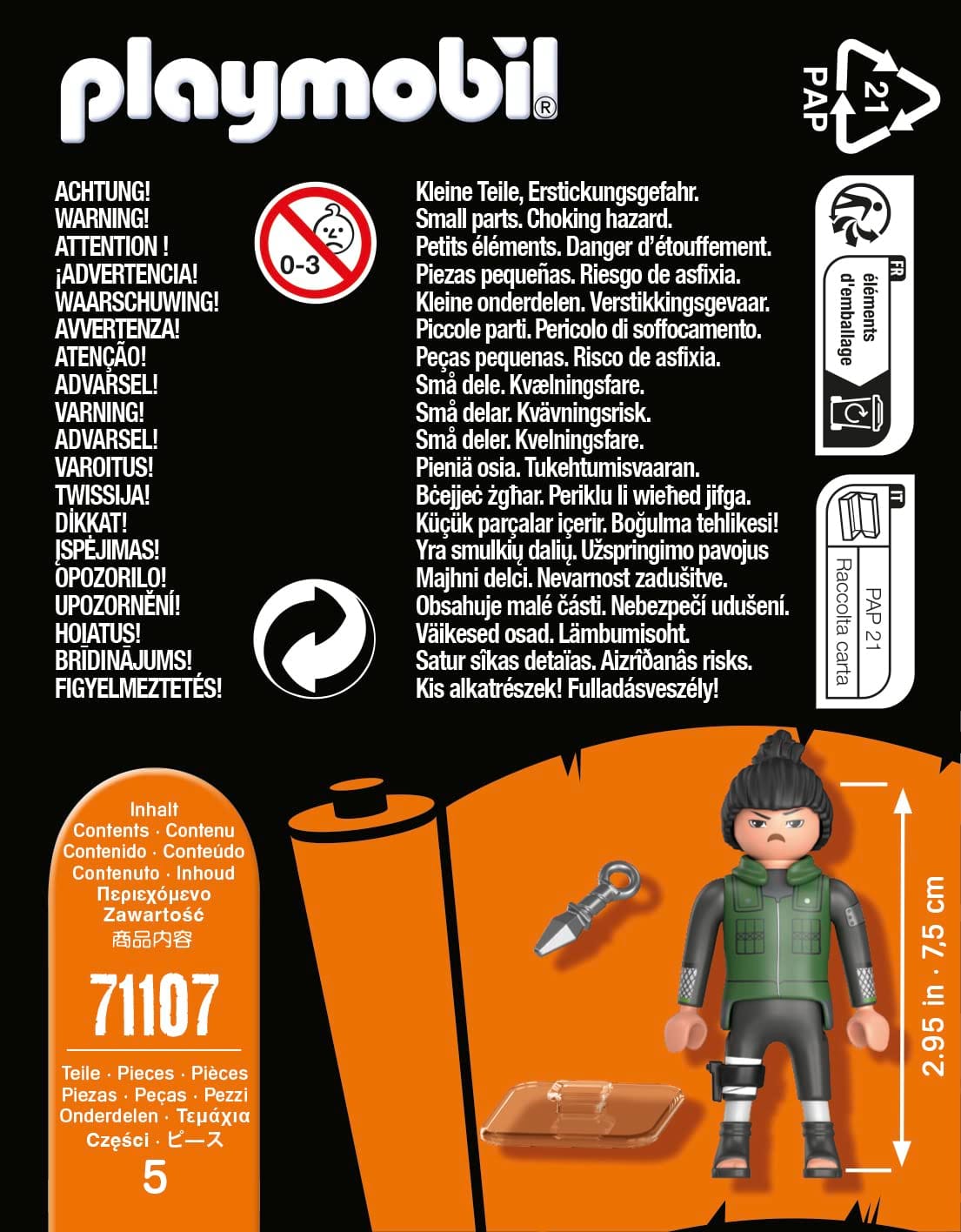 PLAYMOBIL Naruto 71107 Shikamaru con Chaleco Verde, pantalón y Botas - Imagen 4
