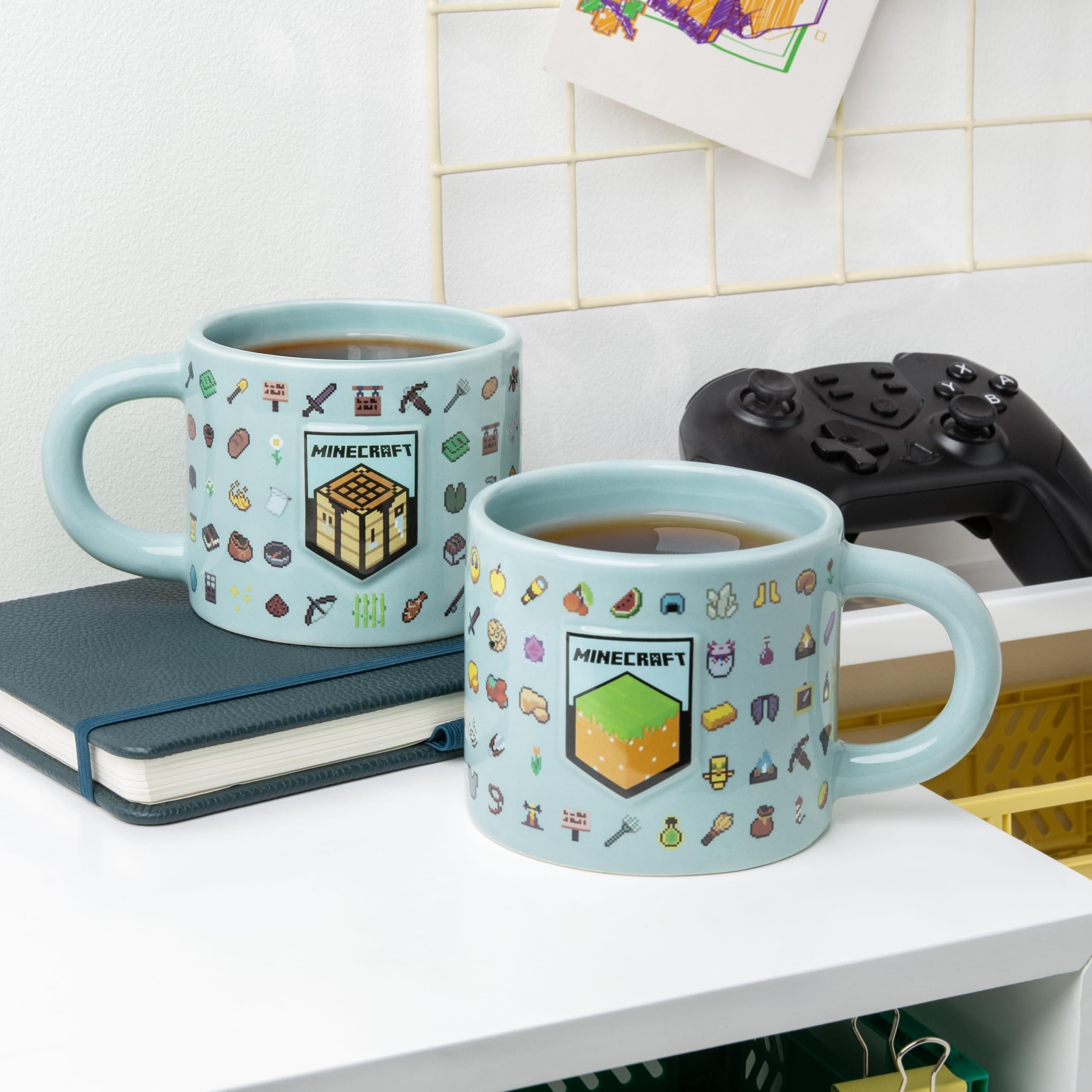 Taza de café grande con diseño de Minecraft, cerámica, con licencia - Imagen 2
