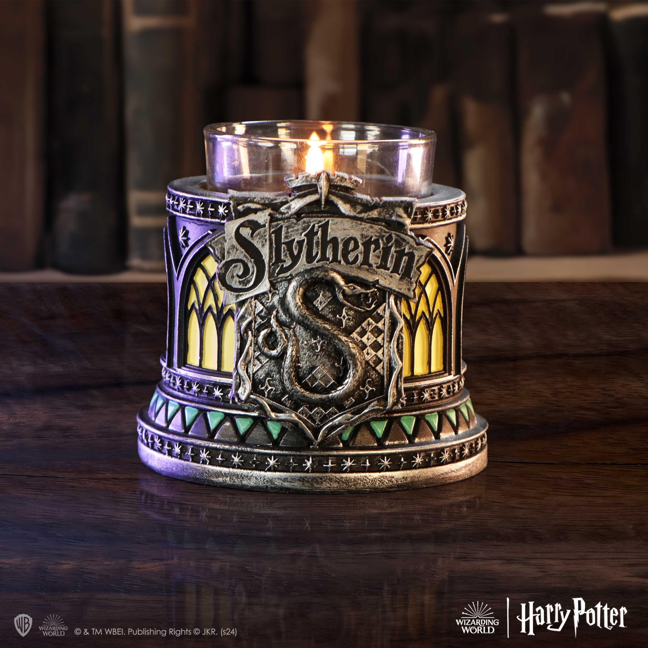 Nemesis Now Portavelas de té de Harry Potter Slytherin de 7,5 cm, - Imagen 4