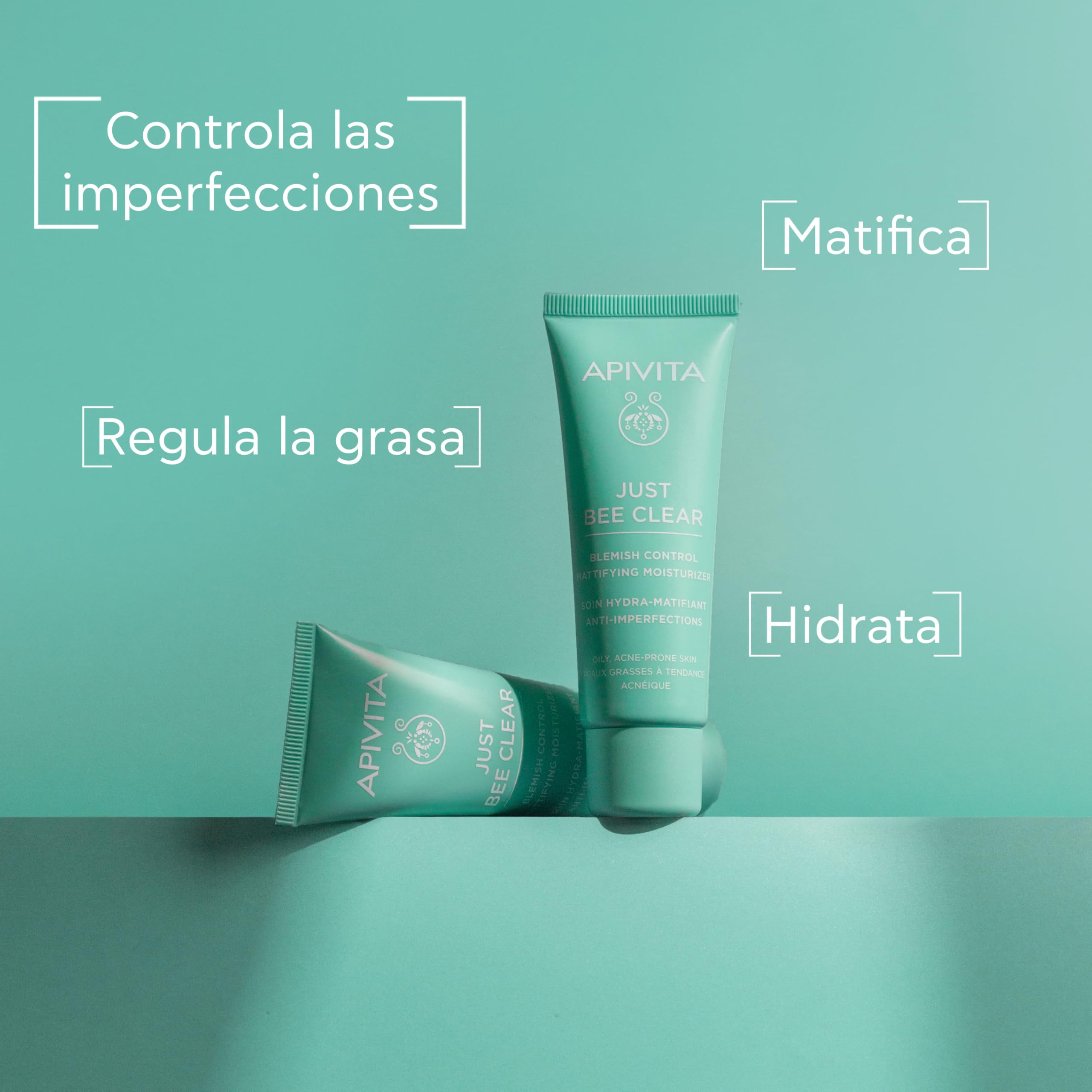 Apivita Just Bee Clear Crema Facial Matificante con Niacinamida 40 ml - Imagen 2